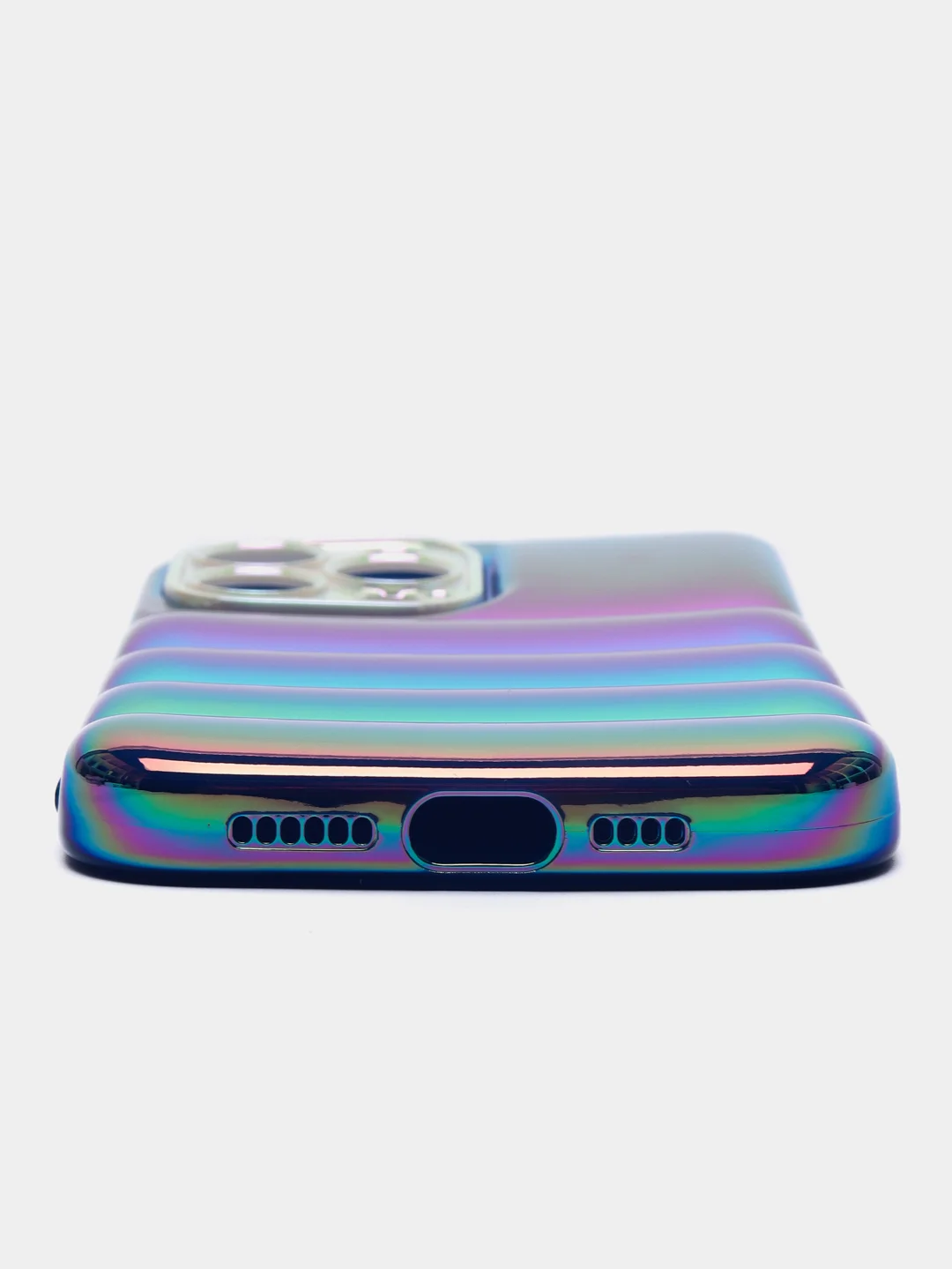 Синий чехол пуховик для iPhone 11 / 12 ProMax / 13 Pro Max на айфон про макс