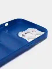 Синий чехол пуховик для iPhone 11 / 12 ProMax / 13 Pro Max на айфон про макс
