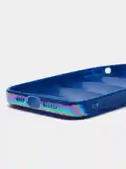 Синий чехол пуховик для iPhone 11 / 12 ProMax / 13 Pro Max на айфон про макс