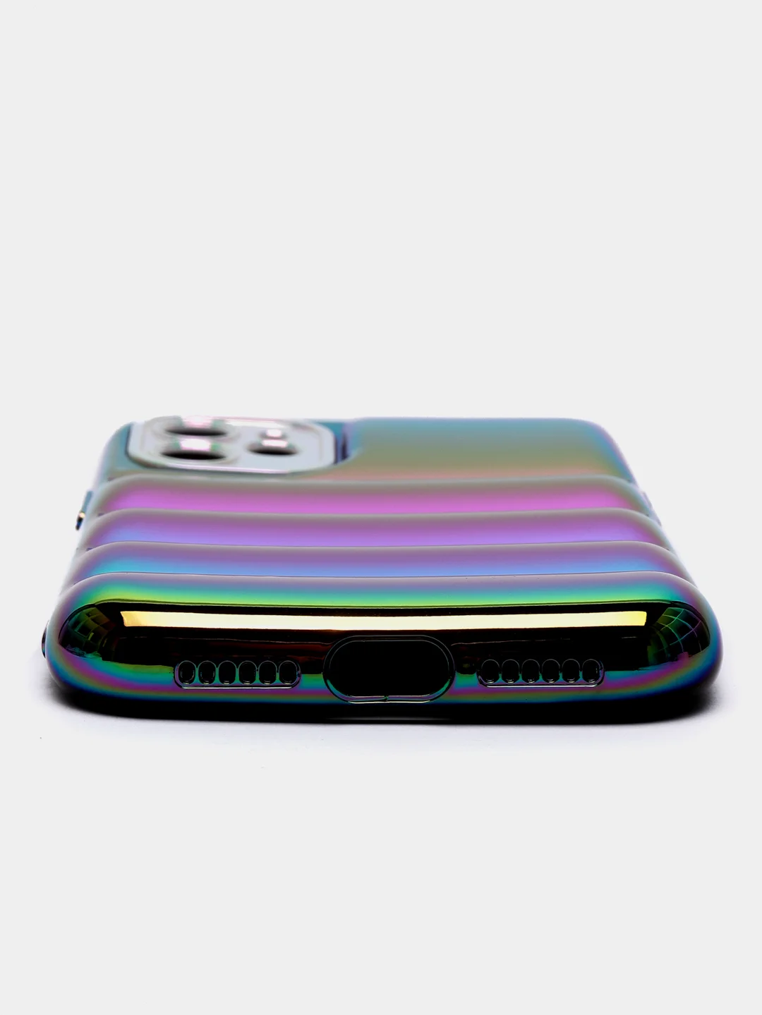 Пурпурный чехол пуховик для iPhone 11 / 12 ProMax / 13 Pro Max на айфон про макс