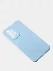 Голубой чехол для Samsung A53 матовый с дополнительной защитой камеры