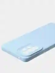 Голубой чехол для Samsung A53 матовый с дополнительной защитой камеры