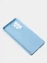 Голубой чехол для Samsung A53 матовый с дополнительной защитой камеры