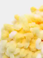 Желтый пряжа Alize Puffy Color, петельки большие, 100 г, 9 м
