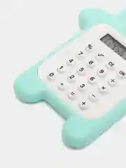 Бирюзовый калькулятор карманный, детский, в виде мишки, портативный