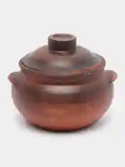 Горшок для запекания с крышкой "Лоли", гладкий, красная глина, 0,6 л