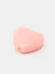 Пастельно-коралловый однотонные акриловые бусины "Сердце"