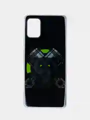Угольный чехол Samsung Galaxy A51, Самсунг Галакси А51 силиконовый с рисунком автомобили