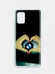 Хаки чехол Samsung Galaxy A51, Самсунг Галакси А51 силиконовый с рисунком автомобили