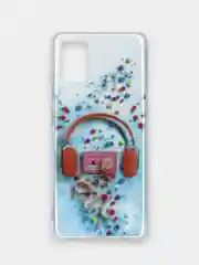 Бежевый меланж чехол Samsung Galaxy A51, Самсунг Галакси А51 силиконовый с рисунком автомобили
