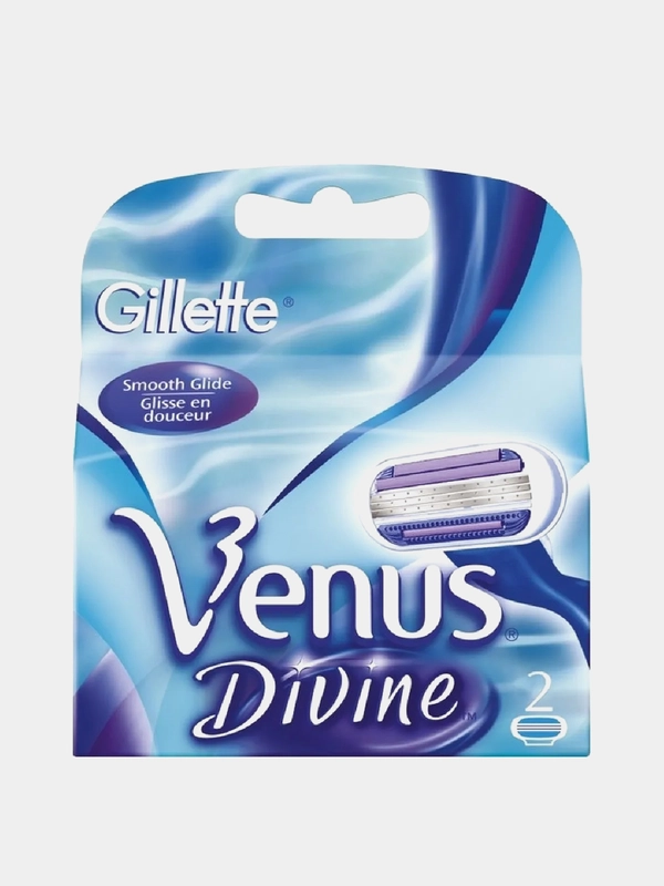 Сменные Кассеты Venus Divine (2 шт) / Кассеты для бритвы(2 штуки) Лезвия для бритвы Venus