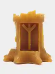 Желтый свечи с рунами, защитные