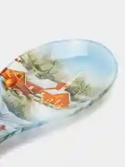 Голубой подставка под ложку, новогодняя