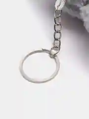 Серый брелок Зайка, мягкая игрушка