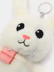 Белый брелок Зайка, мягкая игрушка