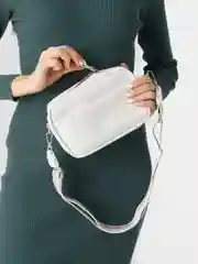 Белый женская маленькая сумка через плечо, 3 цвета