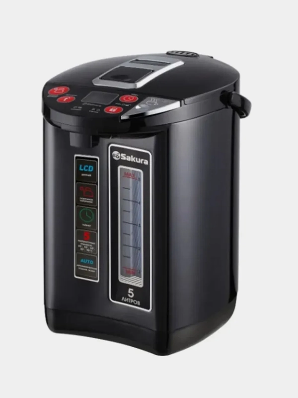 Термопот Sakura SA-1355BK, LCD-дисплей, таймер, 5 л