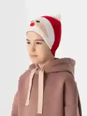 Багровый шапка зимняя, детская, новогодняя