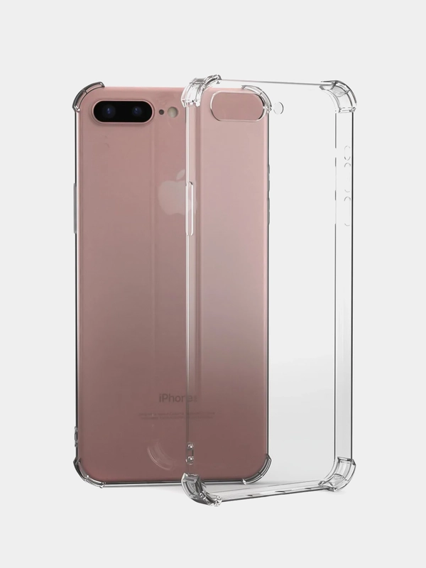 Силиконовый прозрачный усиленный чехолip hone 7plus/8 plus