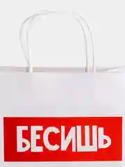 Алый пакет подарочный с надписью , 22х22х11 см, 23 вида