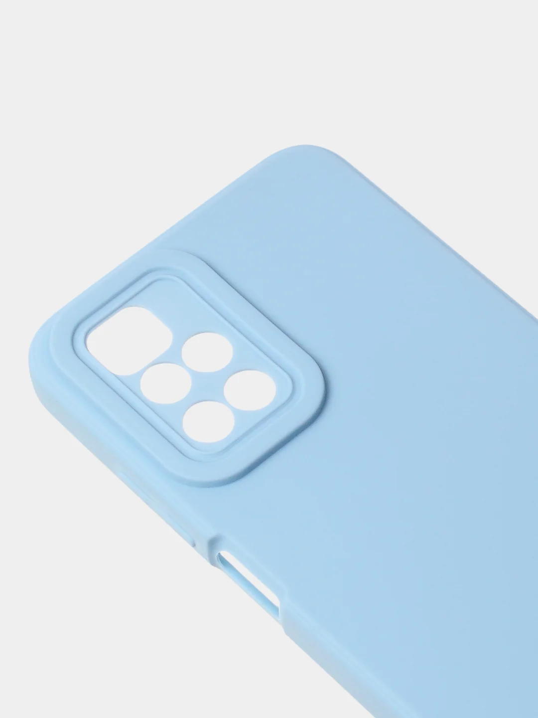 Голубой чехол для Redmi 10 матовый, с дополнительной защитой камеры