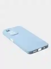 Голубой чехол для Redmi 10 матовый, с дополнительной защитой камеры