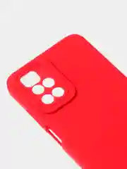 Красный чехол для Redmi 10 матовый, с дополнительной защитой камеры