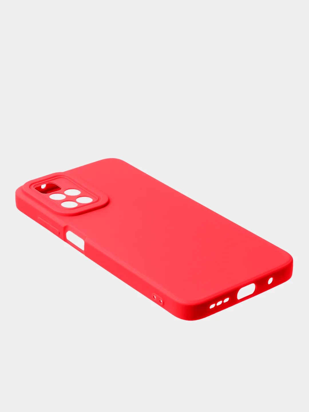 Красный чехол для Redmi 10 матовый, с дополнительной защитой камеры