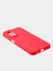Красный чехол для Redmi 10 матовый, с дополнительной защитой камеры
