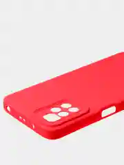 Красный чехол для Redmi 10 матовый, с дополнительной защитой камеры