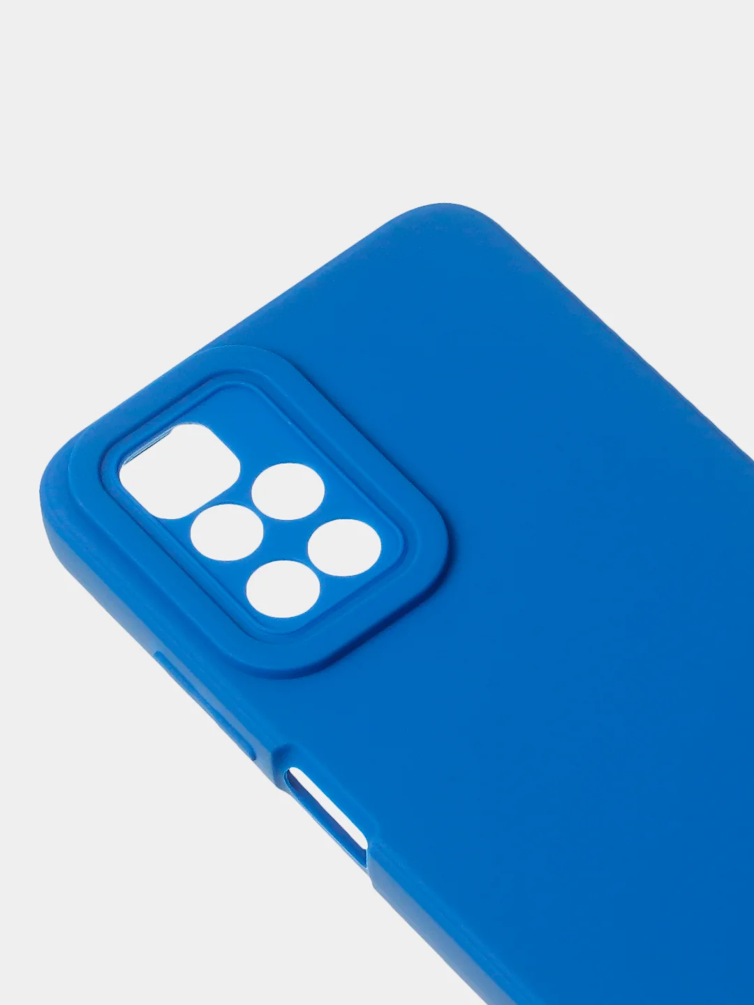 Синий чехол для Redmi 10 матовый, с дополнительной защитой камеры
