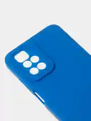 Синий чехол для Redmi 10 матовый, с дополнительной защитой камеры