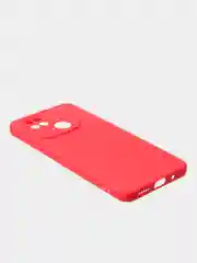 Красный чехол для Redmi 10C матовый, с дополнительной защитой камеры