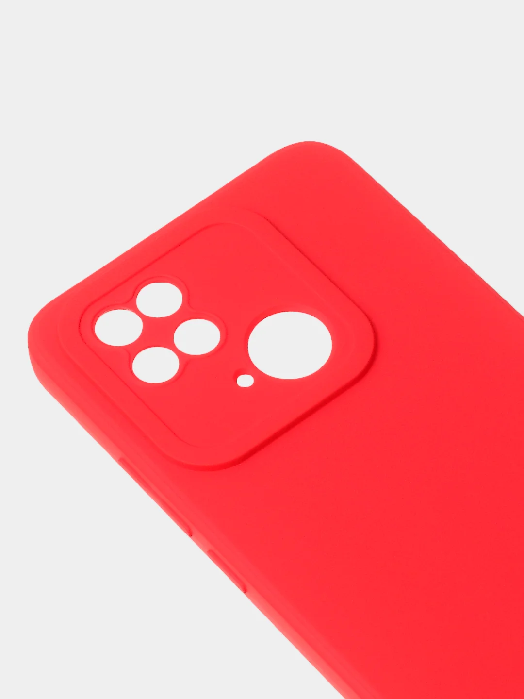 Красный чехол для Redmi 10C матовый, с дополнительной защитой камеры
