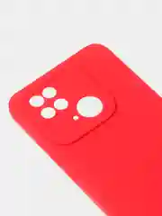 Красный чехол для Redmi 10C матовый, с дополнительной защитой камеры
