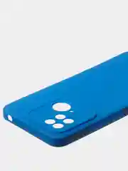 Синий чехол для Redmi 10C матовый, с дополнительной защитой камеры