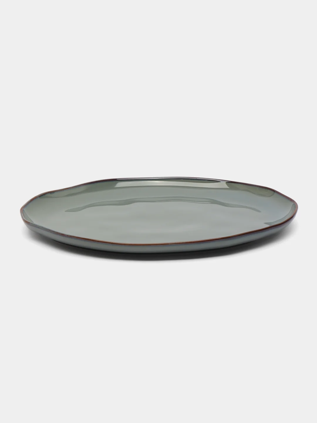 Блюдо овальное Ivlev Chef "Органика", 36 х 26 x 3 см, фарфор, серый