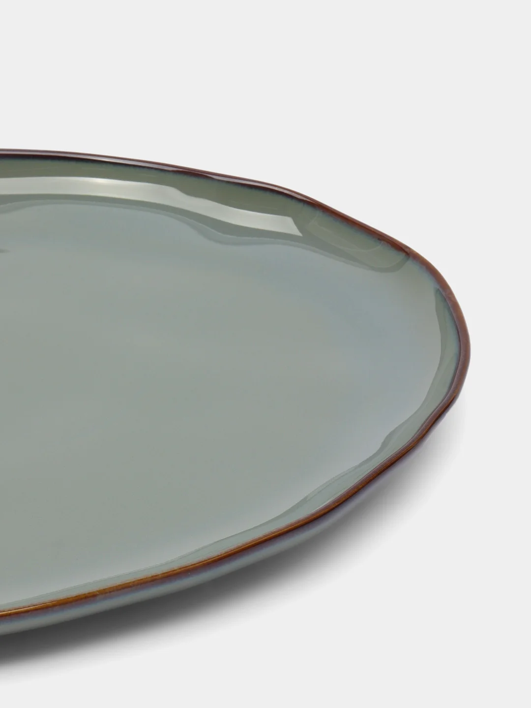 Блюдо овальное Ivlev Chef "Органика", 36 х 26 x 3 см, фарфор, серый