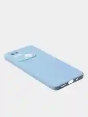 Голубой чехол для Redmi 10C матовый, с дополнительной защитой камеры