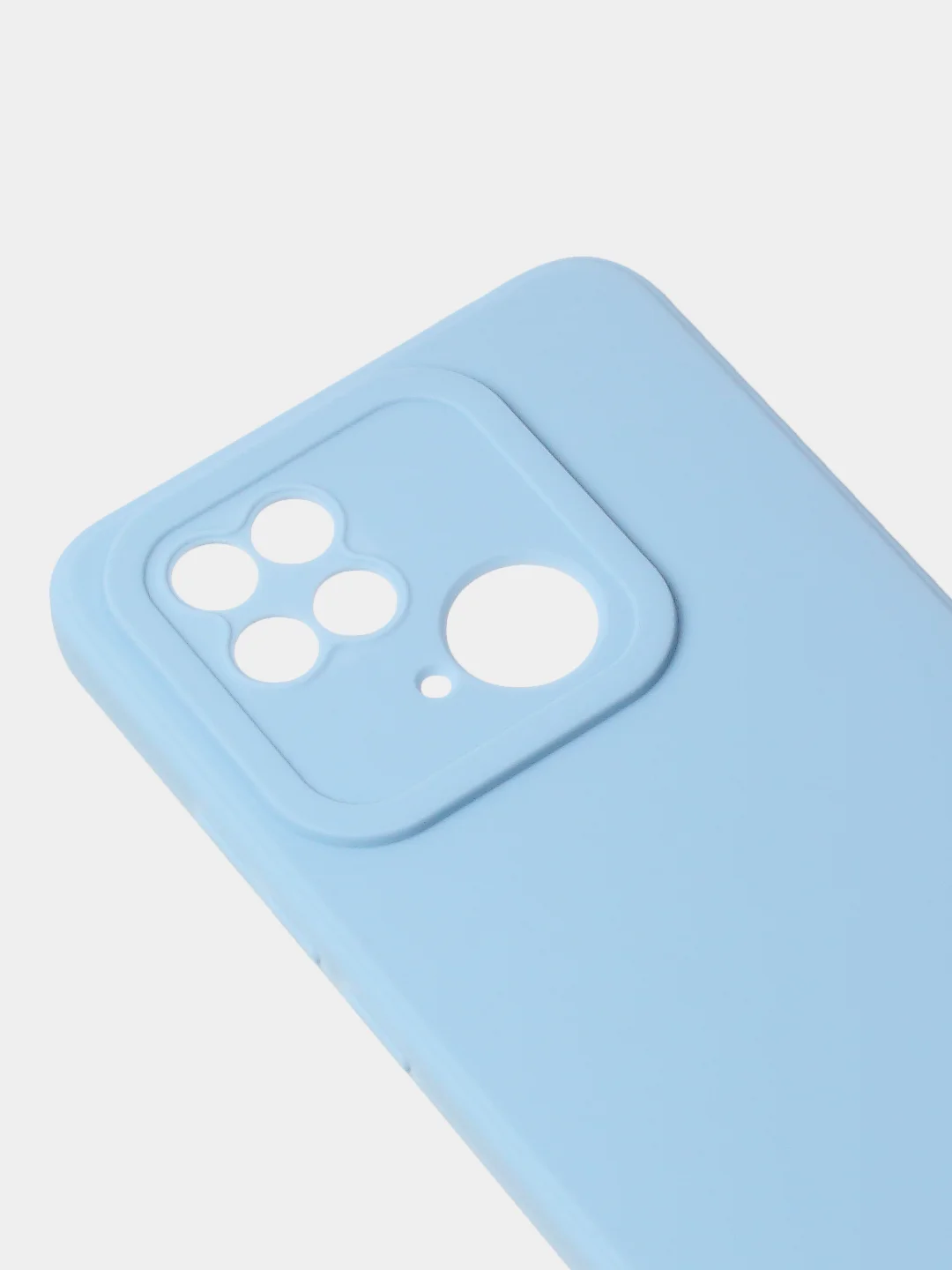 Голубой чехол для Redmi 10C матовый, с дополнительной защитой камеры