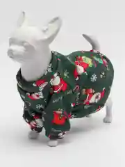 Зеленый новогодний костюм для собак и кошек