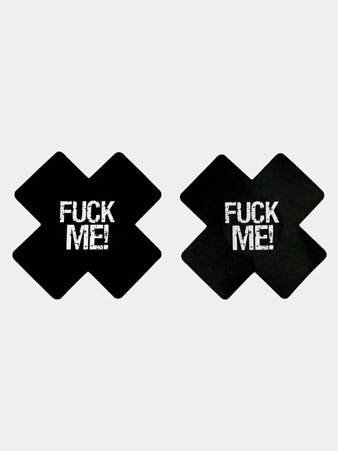 Черный пэстисы наклейки на грудь Fuck me, кресты на соски, стикини, самоклеющиеся накладки