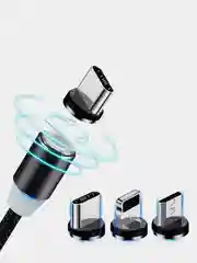 Золотой магнитный кабель для зарядки Type-C, Lightning (Apple), Micro USB
