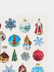 Слайдер для дизайна ногтей 105 "Новогодние игрушки"