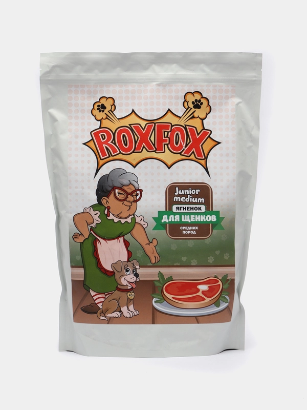 Сухой корм RoxFox Junior Medium, для щенков средних пород, с ягненком, 1.5 кг