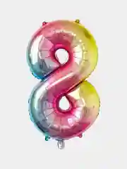 Воздушный шар "Цифра 8", 80 см, градиент
