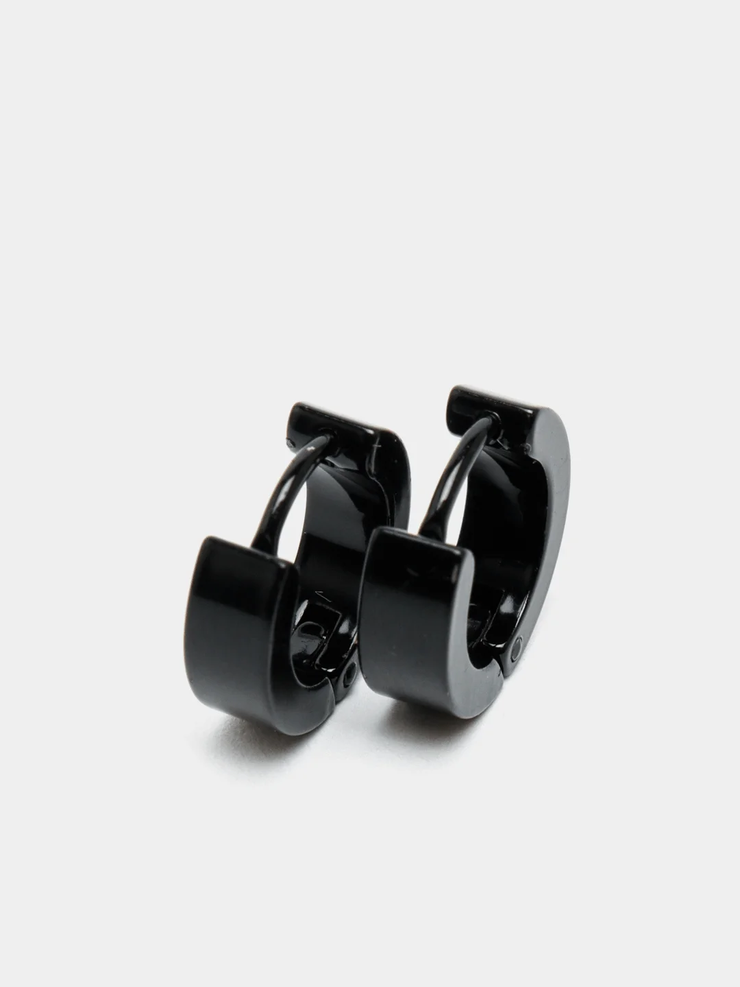 Черный серьги Unisex, кольца-конго