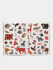 Бронзовый книжка-раскладушка для детей, с многоразовыми наклейками