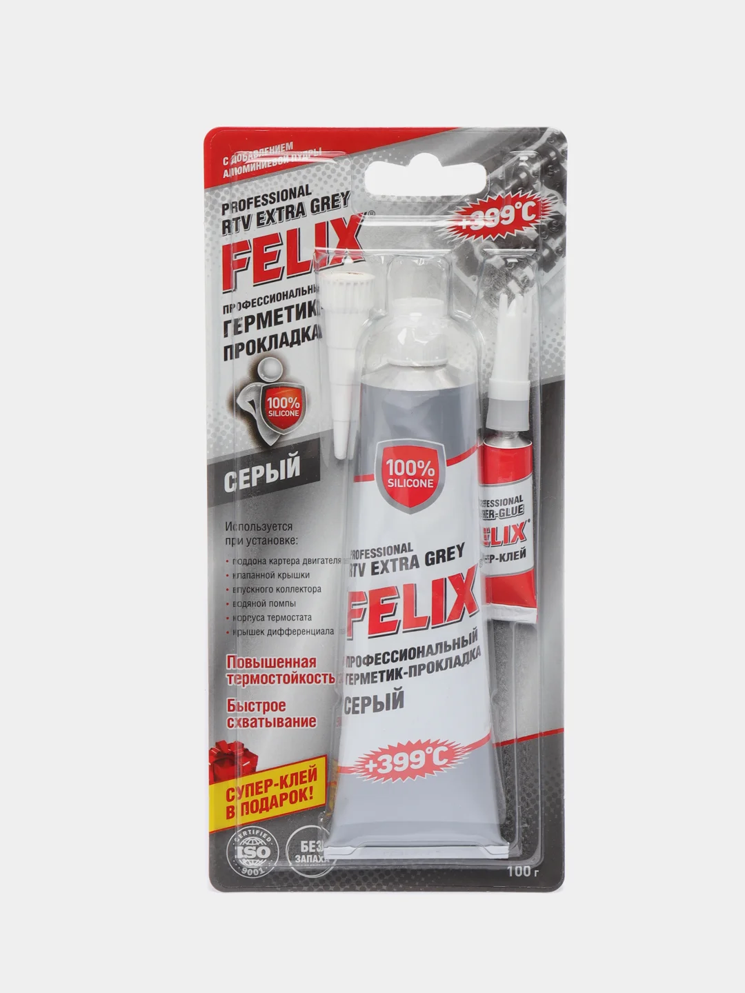 Герметик-прокладка Felix, серый, 100 г