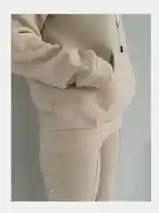 Бежевый меланж спортивный женский костюм